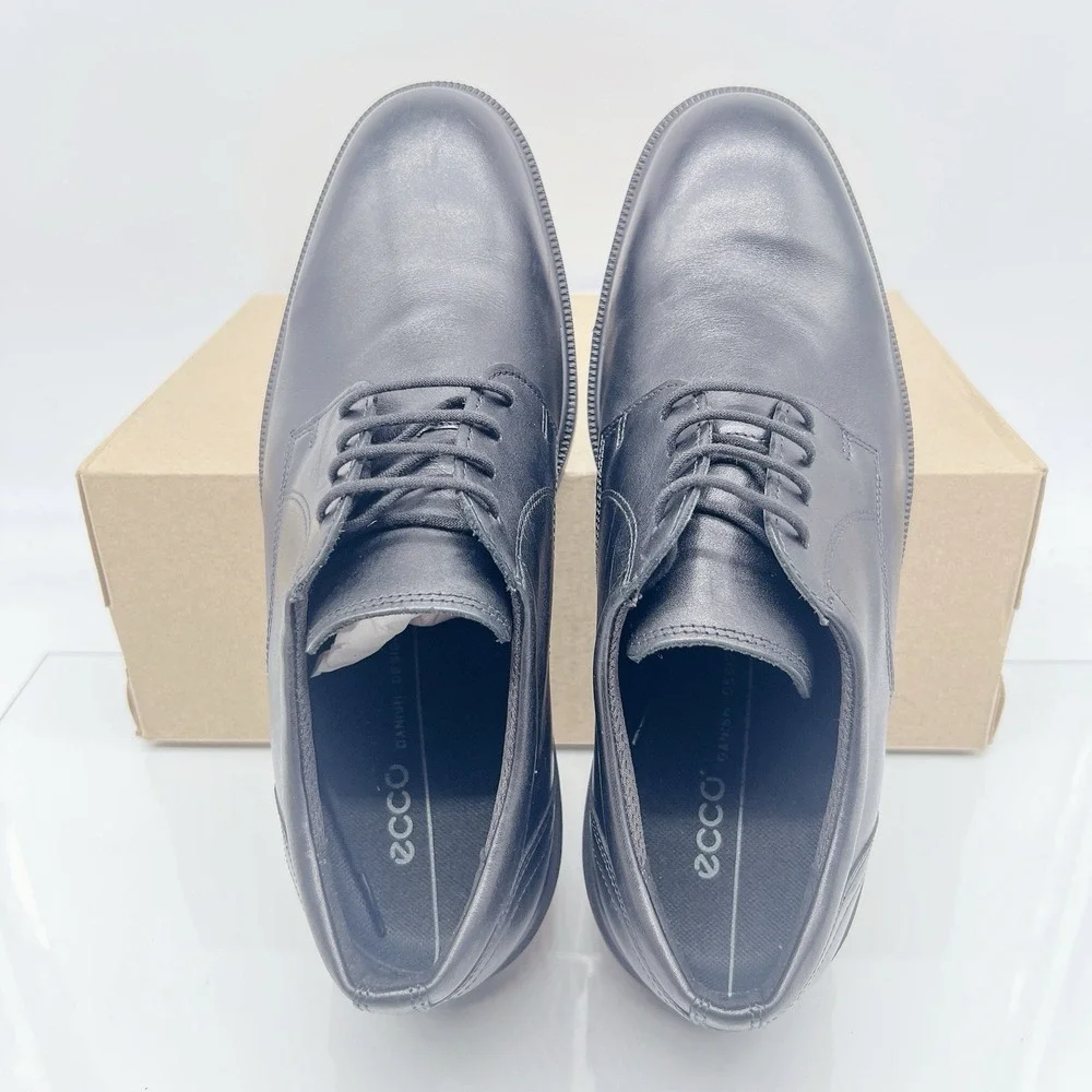 Ecco Maitland Hydromax Men's Casual Derby Shoes Black Leather EU 42 US 8 - 8.5